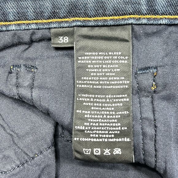 J Brand Jeans Mens 38 Black Tyler Perfect Slim Dark Rinse Cotton Blend Denim - Picture 12 of 14